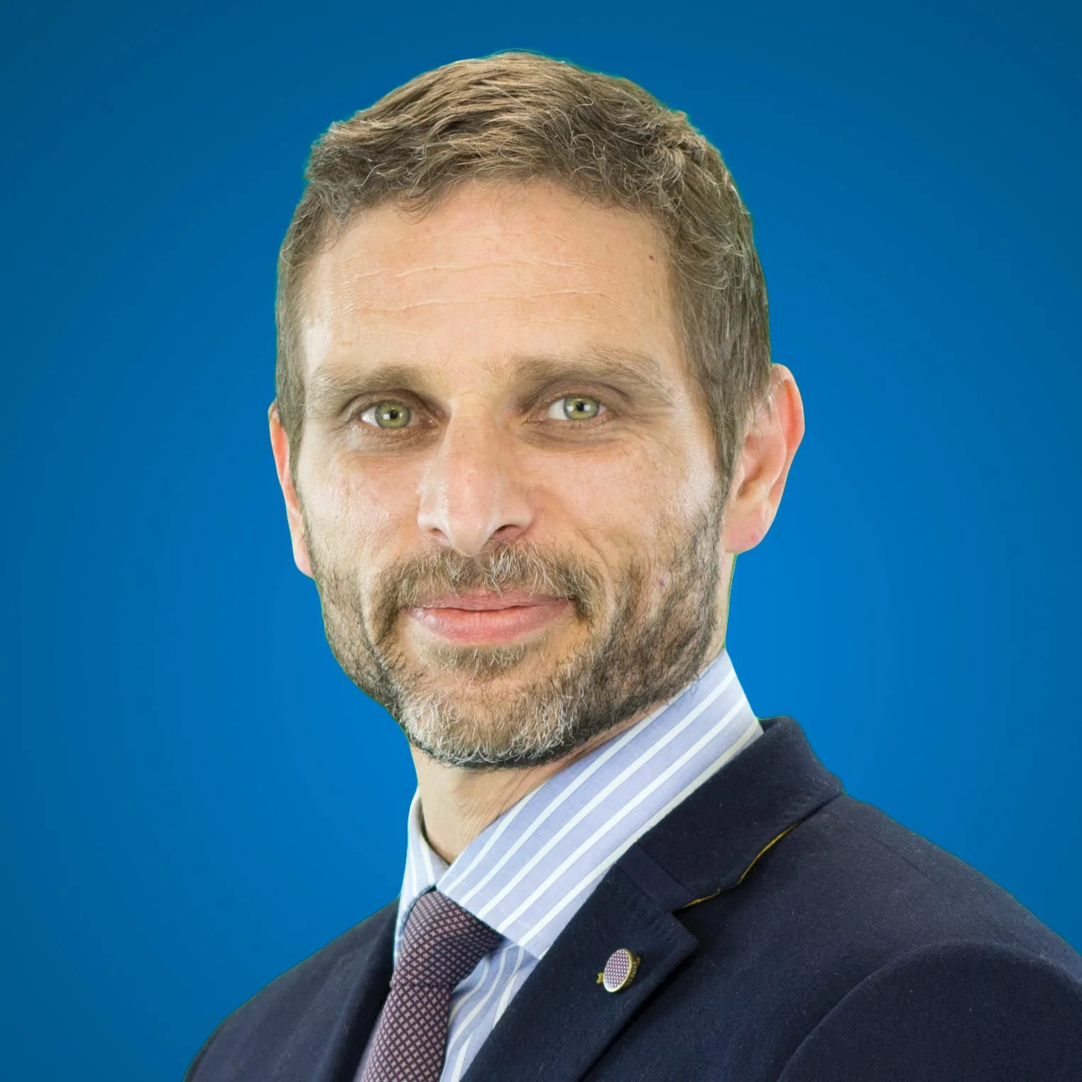 Jeffrey Blumberg headshot photo, in a suit